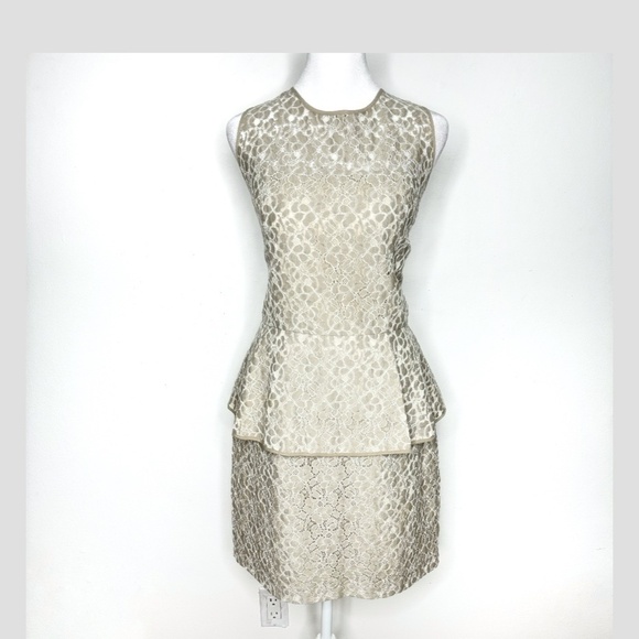 Sachin + Babi Anthropologie Dress Lace Peplum Mini Dress Occasion Sleeveless 12 - Picture 13 of 13